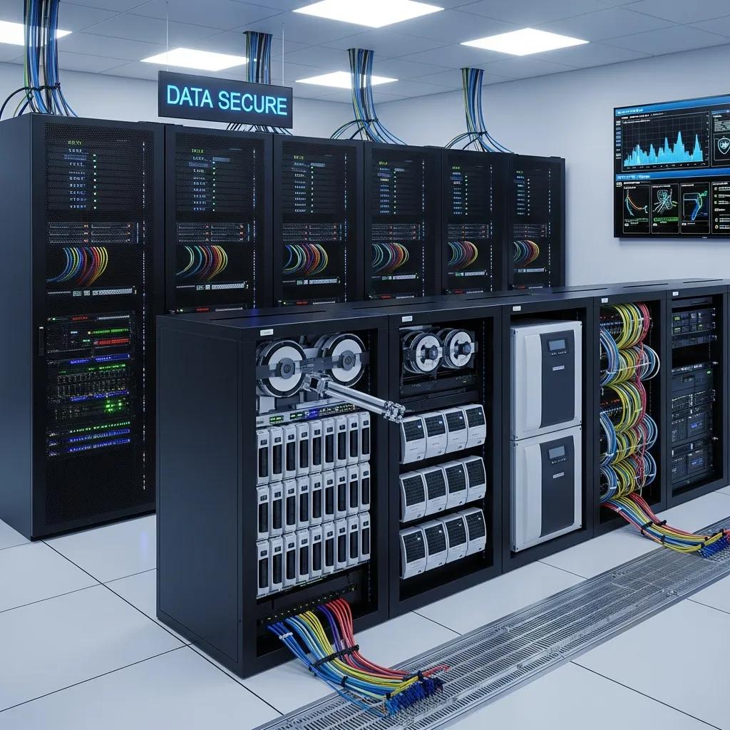 Secure server room showcasing effective PostgreSQL backup and recovery solutions